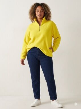 4204. FREE PEOPLE Sherpa pullover in Lightening Bug NWT $98